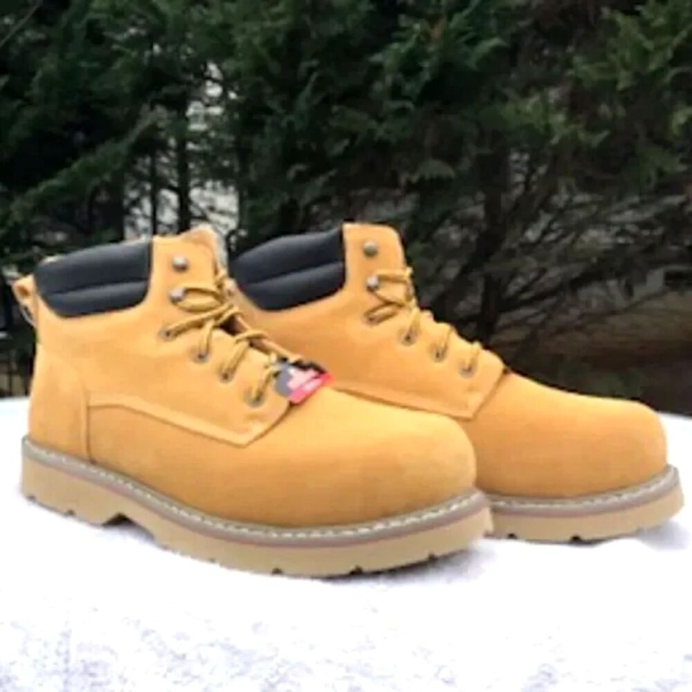Size: 14 Steel Toe Boots Waterproof Leather Slip Resistant . Work & Safety . New